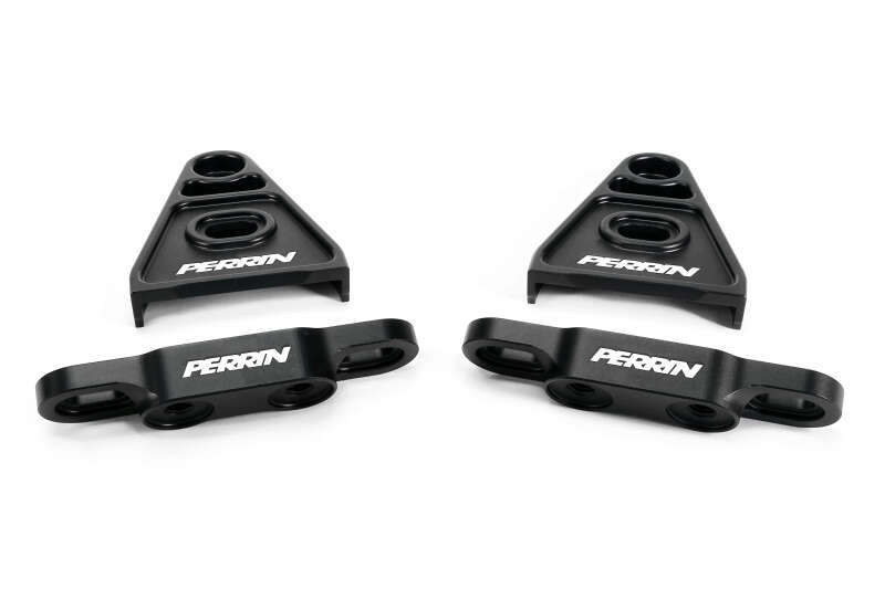 Perrin Performance [15-21 WRX/STI] High-Lift Hood Brackets - Black