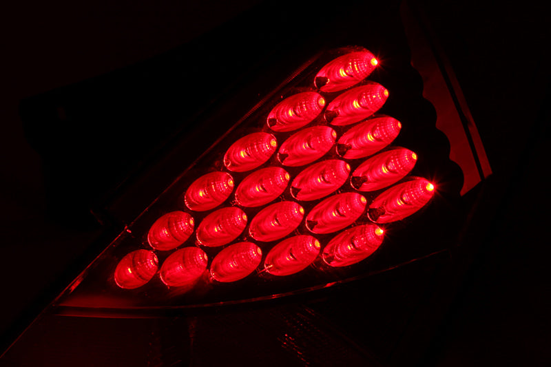 ANZO [03-06 350Z] LED Tail Light Assembly Pair - Red Lens, Black Housing