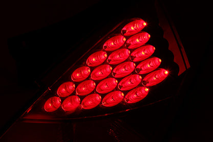 ANZO [03-06 350Z] LED Tail Light Assembly Pair - Red Lens, Black Housing