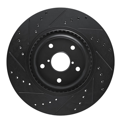 DFC [20-25 WRX] Front Right Drilled and Slotted Brake Rotor - Black Zinc Finish, DF633-13049R