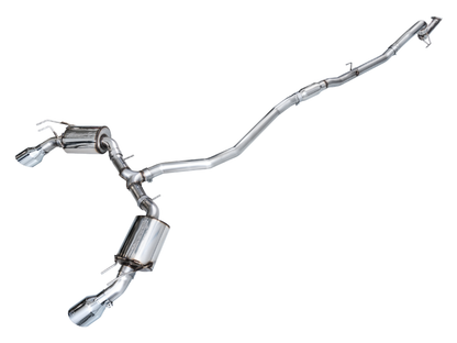 AWE Tuning [22-26 Civic Si/Integra] Touring Edition Catback Exhaust - Dual Chrome Silver Tips - Part AWE3015-32331