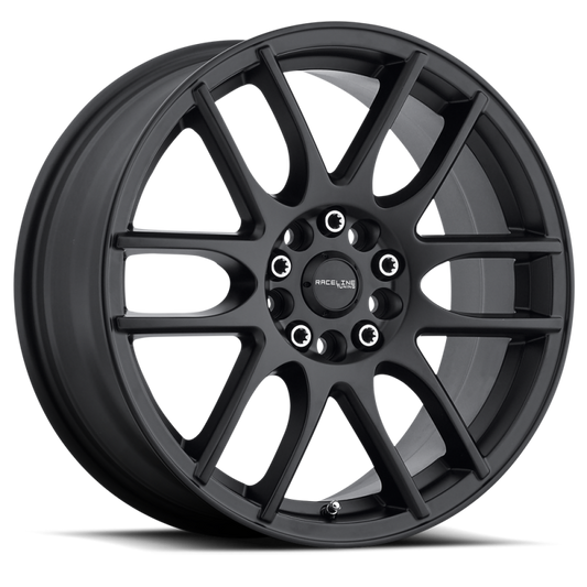 Raceline 141B Mystique 16x7in / 5x108/5x114.3 BP / 40mm Offset / 72.62mm Bore - Satin Black Wheel