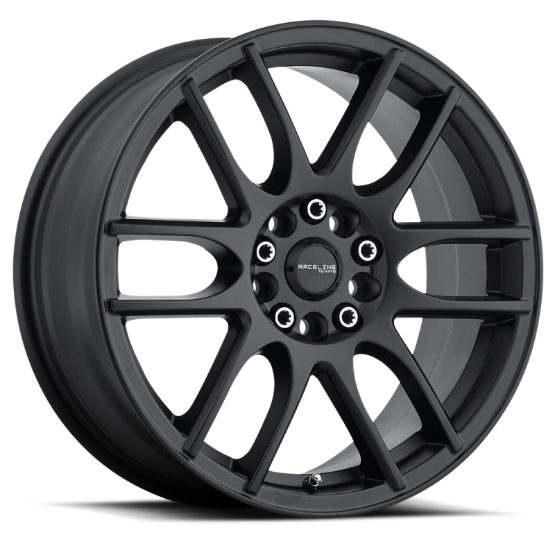 Raceline 141B Mystique 18x7.5in / 5x100/5x114.3 BP / 42mm Offset / 72.62mm Bore - Satin Black Wheel