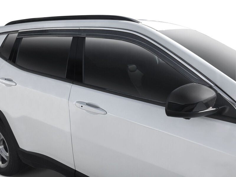 Husky Liners [22-24 Civic] Ventvisor Low Profile 4-Piece Window Deflectors - Smoke with Chrome Trim, Part HSL2884055