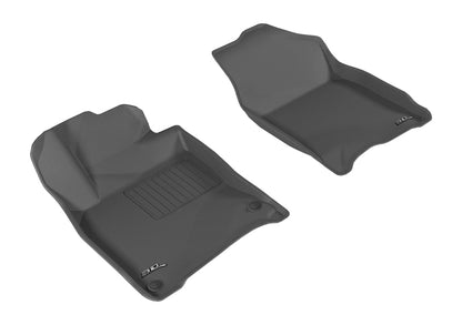 3D MAXpider [16-20 Civic] KAGU 1st Row Floor Mats - Black, Part Number aceL1HD07411509