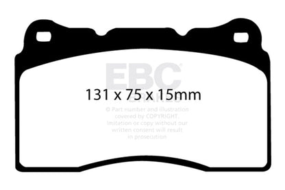 EBC [04-07 Volvo V70, 04-07 Volvo S60, 06 Mitsubishi Lancer] SR21 Sintered Race Front Brake Pads - JDMuscleBrake PadsebcDP81210.15SR21