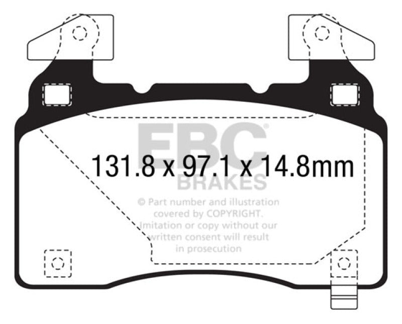 EBC Bluestuff NDX Front Brake Pads for Chevrolet Corvette Stingray C7 and More | ebcDP53028NDX - JDMuscleSPK37129