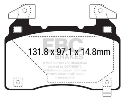 EBC Bluestuff NDX Front Brake Pads for Chevrolet Corvette Stingray C7 and More | ebcDP53028NDX - JDMuscleSPK37129