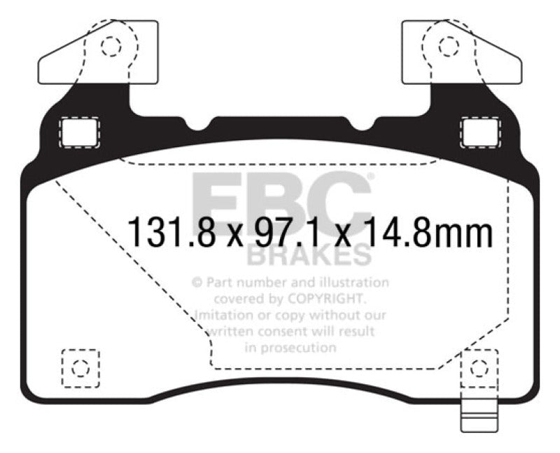 EBC Bluestuff NDX Front Brake Pads for Chevrolet Corvette Stingray C7 and More | ebcDP53028NDX - JDMuscleSPK37129