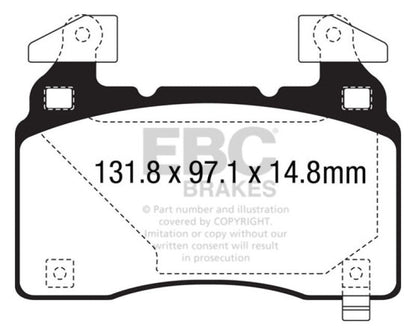 EBC Bluestuff NDX Front Brake Pads for Chevrolet Corvette Stingray C7 and More | ebcDP53028NDX - JDMuscleSPK37129