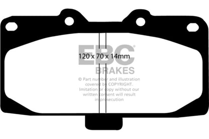 EBC Bluestuff NDX Full Race Brake Pads for 1989 - 1996 Nissan 300ZX and R32 Skyline GT - R | ebcDP51200NDX - JDMuscleSPK38051