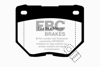 EBC Bluestuff NDX Full Race Rear Brake Pads for 1989 - 1996 Nissan 300ZX and R32 Skyline | ebcDP5826NDX - JDMuscleSPK38052