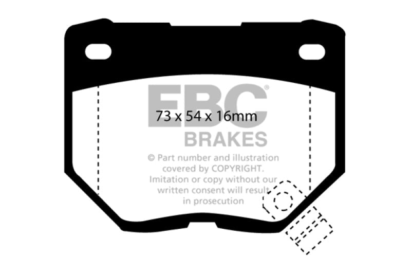 EBC Bluestuff NDX Full Race Rear Brake Pads for 1989 - 1996 Nissan 300ZX and R32 Skyline | ebcDP5826NDX - JDMuscleSPK38052