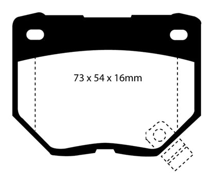 EBC Bluestuff NDX Full Race Rear Brake Pads for 1989 - 1996 Nissan 300ZX and R32 Skyline | ebcDP5826NDX - JDMuscleSPK38052