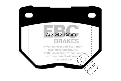 EBC Bluestuff NDX Full Race Rear Brake Pads for 1989 - 1996 Nissan 300ZX and R32 Skyline | ebcDP5826NDX - JDMuscleSPK38052