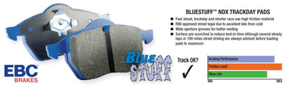 EBC Bluestuff NDX Rear Brake Pads for 2015 - 2016 Ford Mustang 5.0L | ebcDP53041NDX - JDMuscleSPK211884