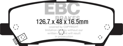 EBC Bluestuff NDX Rear Brake Pads for 2015 - 2016 Ford Mustang 5.0L | ebcDP53041NDX - JDMuscleSPK211884