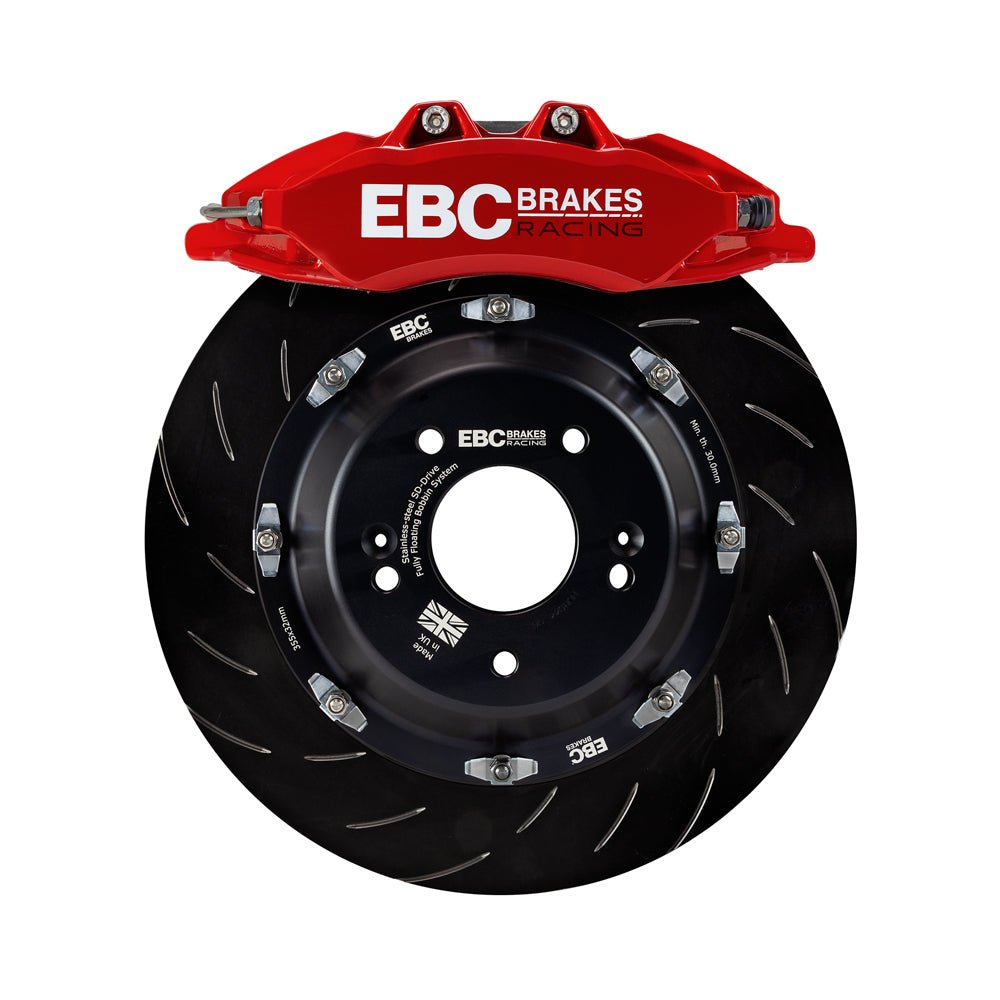 EBC Racing 2023+ Nissan 400Z Red Apollo - 6 Calipers 380mm Rotors Front Big Brake Kit | BBK044RED - 2 - JDMuscleBig Brake KitsBBK044RED-2