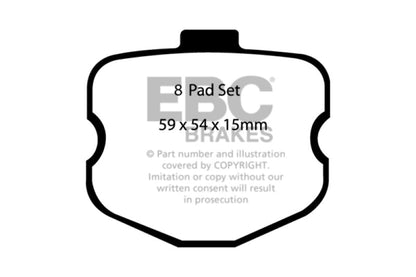 EBC Redstuff Ceramic Low Dust Front Brake Pads for Chevrolet Corvette (C6) 2010 - 2013 | ebcDP31771/3C - JDMuscleSPK36058