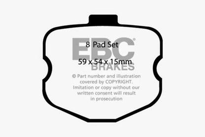 EBC Redstuff Ceramic Low Dust Front Brake Pads for Chevrolet Corvette (C6) 2010 - 2013 | ebcDP31771/3C - JDMuscleSPK36058