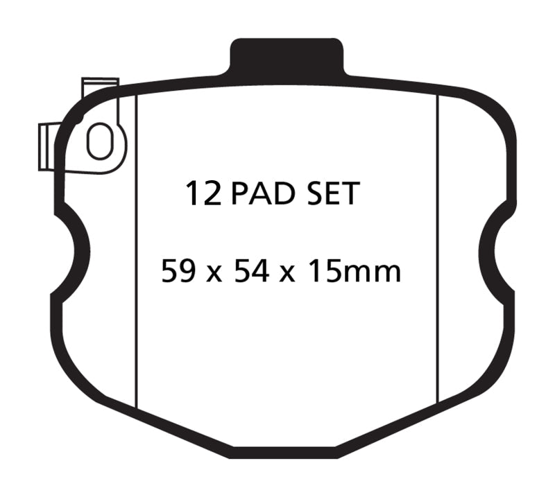 EBC Redstuff Ceramic Low Dust Front Brake Pads for Chevrolet Corvette (C6) 2010 - 2013 | ebcDP31771/3C - JDMuscleSPK36058