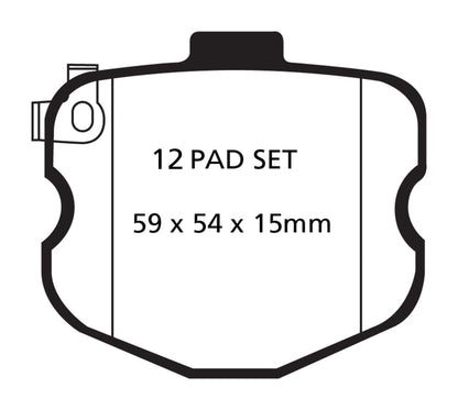 EBC Redstuff Ceramic Low Dust Front Brake Pads for Chevrolet Corvette (C6) 2010 - 2013 | ebcDP31771/3C - JDMuscleSPK36058