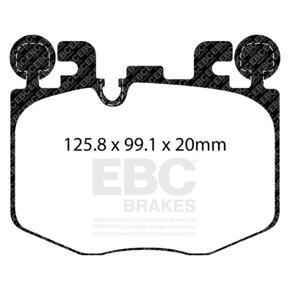 EBC Redstuff Ceramic Low Dust Front Brake Pads for Toyota GR Supra 3.0T / BMW M240 Coupe | ebcDP32522C - JDMuscleSPK831316