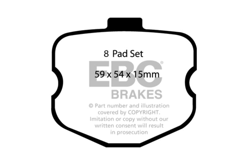 EBC Redstuff Ceramic Low Dust Rear Brake Pads for Chevrolet Corvette C6 (2006 - 2008) – Part Number ebcDP31771/2C | ebcDP31771/2C - JDMuscleSPK34623