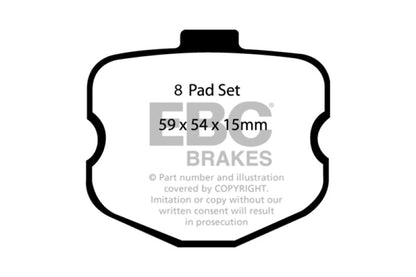 EBC Redstuff Ceramic Low Dust Rear Brake Pads for Chevrolet Corvette C6 (2006 - 2008) – Part Number ebcDP31771/2C | ebcDP31771/2C - JDMuscleSPK34623