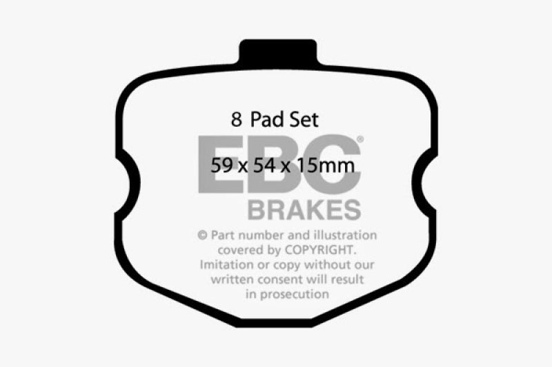 EBC Redstuff Ceramic Low Dust Rear Brake Pads for Chevrolet Corvette C6 (2006 - 2008) – Part Number ebcDP31771/2C | ebcDP31771/2C - JDMuscleSPK34623