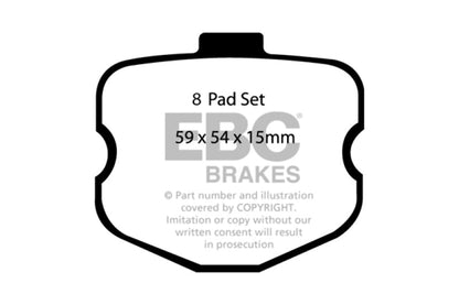 EBC Redstuff Ceramic Low Dust Rear Brake Pads for Chevrolet Corvette C6 (2006 - 2008) – Part Number ebcDP31771/2C | ebcDP31771/2C - JDMuscleSPK34623