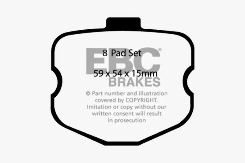 EBC Redstuff Ceramic Low Dust Rear Brake Pads for Chevrolet Corvette C6 (2010 - 2013) | ebcDP31771/4C - JDMuscleSPK36059