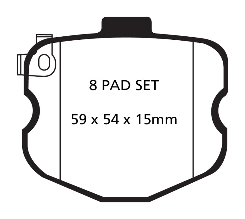 EBC Redstuff Ceramic Low Dust Rear Brake Pads for Chevrolet Corvette C6 (2010 - 2013) | ebcDP31771/4C - JDMuscleSPK36059