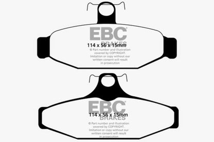 EBC Ultimax2 Rear Brake Pads for Chevrolet Corvette C4 (1984 - 1987) – OEM Replacement, Low Dust, High Friction | ebcUD295 - JDMuscleSPK37693