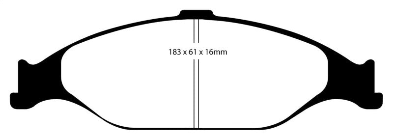 EBC Yellowstuff Front Brake Pads for 2001 - 2004 Ford Mustang – High - Performance Street and Track Use | ebcDP41242R - JDMuscleSPK39812
