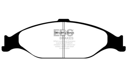EBC Yellowstuff Front Brake Pads for 2001 - 2004 Ford Mustang – High - Performance Street and Track Use | ebcDP41242R - JDMuscleSPK39812