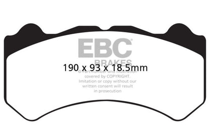 EBC Yellowstuff Front Brake Pads for 2011 - 2014 Nissan GT - R R35 — High - Performance Street and Track Use | ebcDP41983R - JDMuscleSPK35480