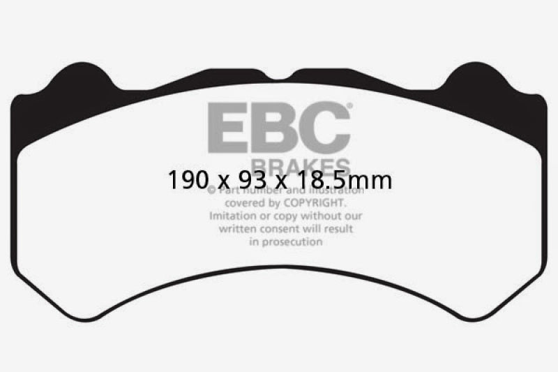 EBC Yellowstuff Front Brake Pads for 2011 - 2014 Nissan GT - R R35 — High - Performance Street and Track Use | ebcDP41983R - JDMuscleSPK35480