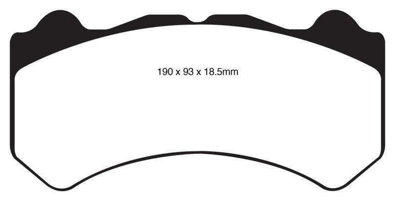 EBC Yellowstuff Front Brake Pads for 2011 - 2014 Nissan GT - R R35 — High - Performance Street and Track Use | ebcDP41983R - JDMuscleSPK35480