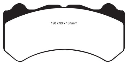 EBC Yellowstuff Front Brake Pads for 2011 - 2014 Nissan GT - R R35 — High - Performance Street and Track Use | ebcDP41983R - JDMuscleSPK35480
