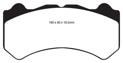 EBC Yellowstuff Front Brake Pads for 2011 - 2014 Nissan GT - R R35 — High - Performance Street and Track Use | ebcDP41983R - JDMuscleSPK35480
