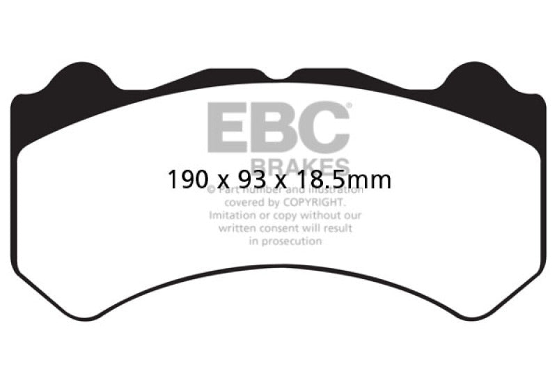 EBC Yellowstuff Front Brake Pads for 2011 - 2014 Nissan GT - R R35 — High - Performance Street and Track Use | ebcDP41983R - JDMuscleSPK35480