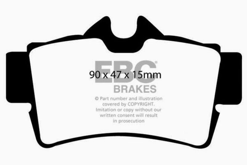 EBC Yellowstuff Rear Brake Pads for 2000 - 2004 Ford Mustang 4.6 Cobra | ebcDP41156/2R - JDMuscleSPK38758