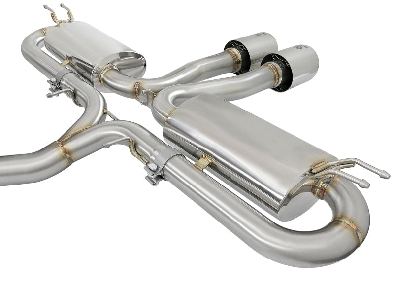 aFe Takeda [17-20 Civic Si] 3-inch 304 Stainless Steel Cat-Back Exhaust System - Polished Tips, Part 49-36621-P