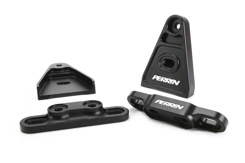 Perrin Performance [15-21 WRX/STI] High-Lift Hood Brackets - Black