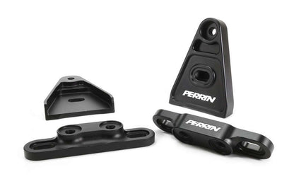 Perrin Performance [15-21 WRX/STI] High-Lift Hood Brackets - Black