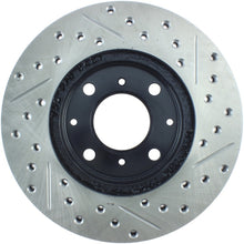StopTech [90-00 Civic] [93-97 Civic del Sol] [90-91 CRX] Drilled and Slotted Right Front Rotor - Black E-Coated