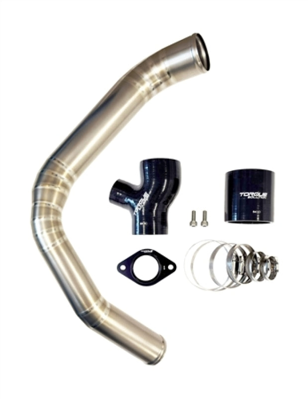 Torque Solution [15-21 WRX] Top Mount Charge Pipe - Titanium Brushed / Raw, TS-SU-843-RW