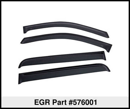 EGR 16 - 17 Nissan Titan Crew Cab SlimLine Tape - On WindowVisors Set of 4 - Light Smoke - JDMuscleNon - Categorizedegr576001