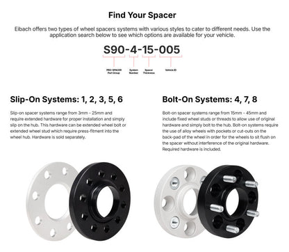 Eibach PRO-SPACER [06-11 Civic] 15mm Wheel Spacer Kit - 5x114.3, 64mm Hub - JDMuscleWheel Spacers and AdapterseibS90-6-15-038
